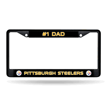 Pittsburgh Steelers #1 Dad Black Chrome Frame with Decal Inserts 12
