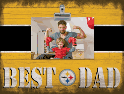 Pittsburgh Steelers 10" x 8" Best Dad with Stripe Clip Frame