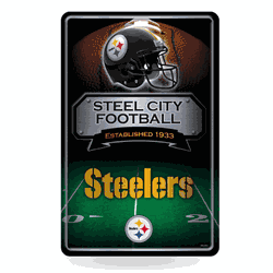 Pittsburgh Steelers  11" x 17" Metal Home Dcor Sign