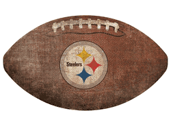 Pittsburgh Steelers 12" Football Shaped Sign