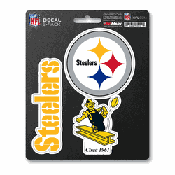 Pittsburgh Steelers 3 Piece Decal Sticker Set