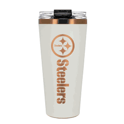 Pittsburgh Steelers 32oz Crme and Copper Big Slim Tumbler with Straw