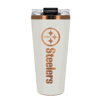 Pittsburgh Steelers 32oz Crme and Copper Big Slim Tumbler with Straw
