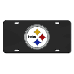 Pittsburgh Steelers 3D Black License Plate