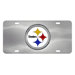 Pittsburgh Steelers 3D Stainless Steel License Plate