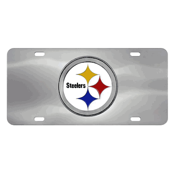 Pittsburgh Steelers 3D Stainless Steel License Plate