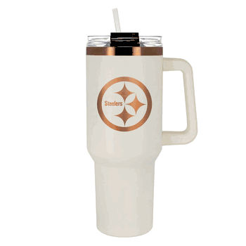 Pittsburgh Steelers 40oz Crme and Copper Colossus Travel Mug with Straw