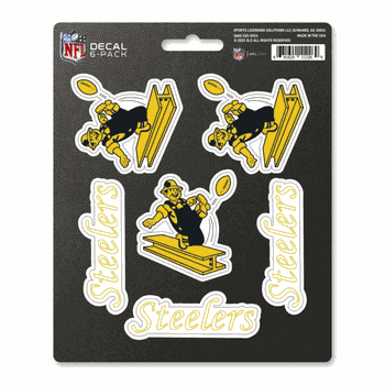 Pittsburgh Steelers 6 Count Mini Decal Sticker Pack