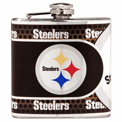 Pittsburgh Steelers 6oz Stainless Steel Flask with Metallic Graphics