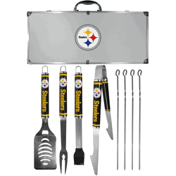 Pittsburgh Steelers 8 pc Logo BBQ Set