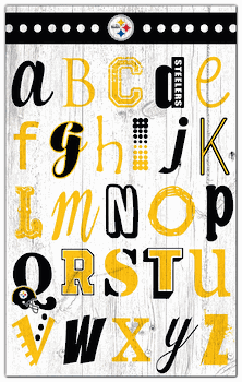 Pittsburgh Steelers Alphabet 11x19 Sign