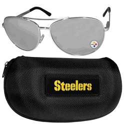 Pittsburgh Steelers Aviator Sunglasses and Case