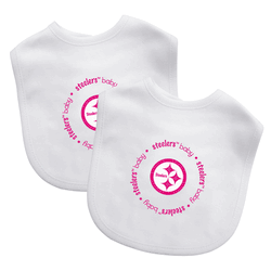 Pittsburgh Steelers Baby Bibs 2-Pack - Pink