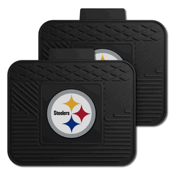 Pittsburgh Steelers Back Seat Car Utility Mats - 2 Piece Set