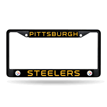 Pittsburgh Steelers  Black Chrome Frame with Plastic Inserts 12