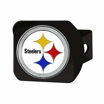 Pittsburgh Steelers Black Metal Hitch Cover - 3D Color Emblem