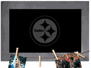 Pittsburgh Steelers Blank Chalkboard with frame & clothespins 11x19 Sign