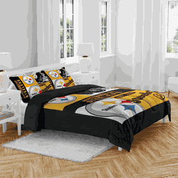 Pittsburgh Steelers Block Logo 3 Piece Full/Queen Bed in a Bag
