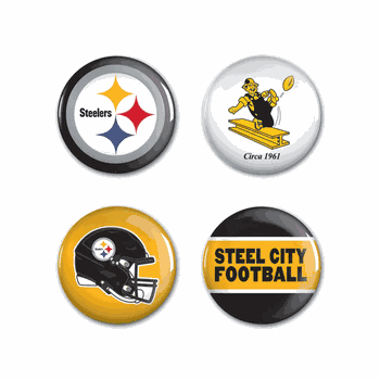 Pittsburgh Steelers Buttons 4 Pack