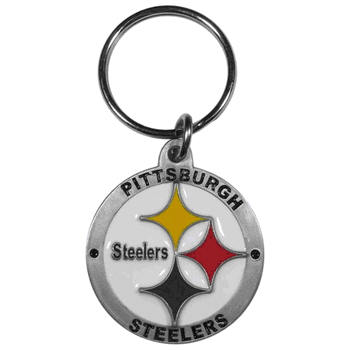 Pittsburgh Steelers Carved Metal Key Chain