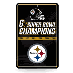 Pittsburgh Steelers Champ 11" x 17" Home Decor Sign