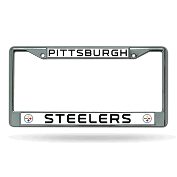 Pittsburgh Steelers Standard Chrome Frame with Plastic Inserts 12