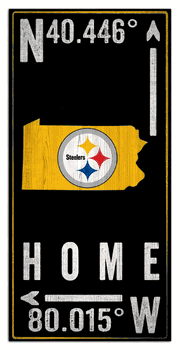 Pittsburgh Steelers Coordinate 6x12 Sign