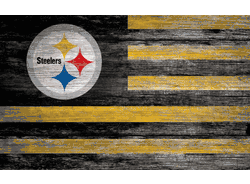 Pittsburgh Steelers Distressed Flag 11x19
