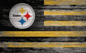 Pittsburgh Steelers Distressed Flag 11x19