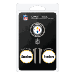 Pittsburgh Steelers Divot Tool Pack - Signature tool w/ 3 markers