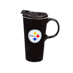 Pittsburgh Steelers Drink 17oz Travel Latte Boxed