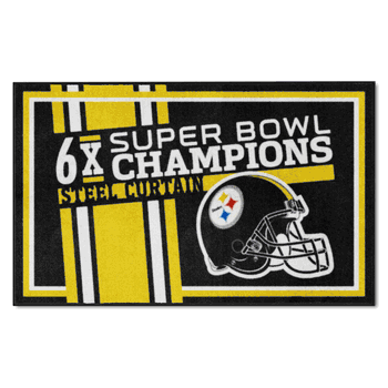Pittsburgh Steelers Dynasty 4ft. x 6ft. Plush Area Rug