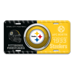 Pittsburgh Steelers Embossed Metal License Plate