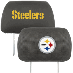 Pittsburgh Steelers Embroidered Head Rest Cover Set - 2 Pieces