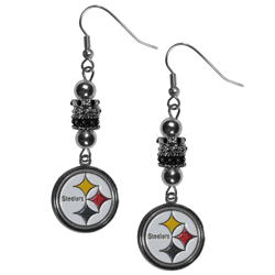 Pittsburgh Steelers Euro Bead Earrings