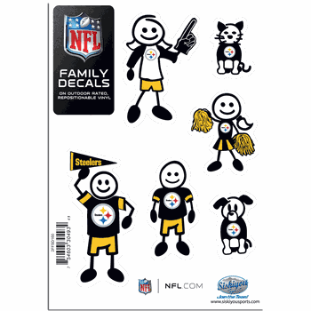 Pittsburgh Steelers Family Decal Set Small