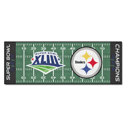 Pittsburgh Steelers Field Runner Mat - 30in. x 72in., 2009 Super Bowl XLIII Champions