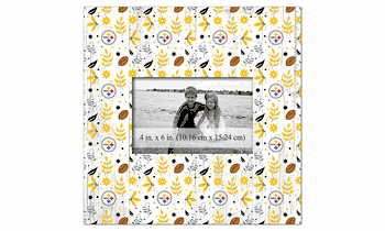 Pittsburgh Steelers Floral Pattern 10x10 Frame