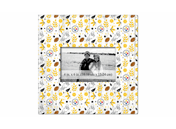 Pittsburgh Steelers Floral Pattern 10x10 Frame