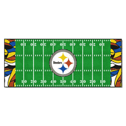 Pittsburgh Steelers Football Field Runner Mat - 30in. x 72in. XFIT Design