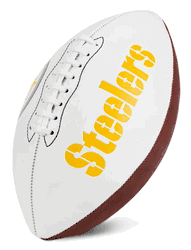 Pittsburgh Steelers Franklin NFL Team Signature Autograph White Panel Football
