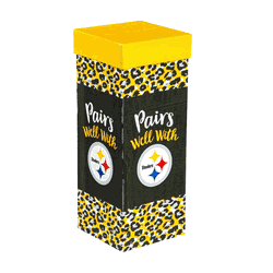 Pittsburgh Steelers Glass 17oz Wine Stemmed Boxed