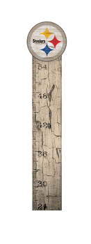 Pittsburgh Steelers Growth Chart Sign 6x36