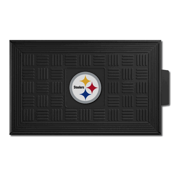 Pittsburgh Steelers Heavy Duty Vinyl Medallion Door Mat - 19.5in. x 31in.
