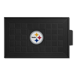 Pittsburgh Steelers Heavy Duty Vinyl Medallion Door Mat - 19.5in. x 31in.