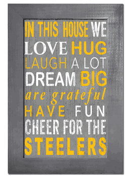 Pittsburgh Steelers In This House Sign