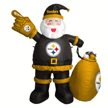 Pittsburgh Steelers 7 FT Inflatable Santa