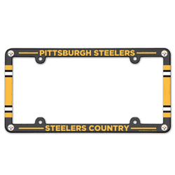 Pittsburgh Steelers License Plate Frame Plastic Full Color Style