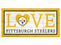 Pittsburgh Steelers Love 6x12 Sign