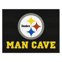 Pittsburgh Steelers Man Cave All-Star Rug - 34 in. x 42.5 in.